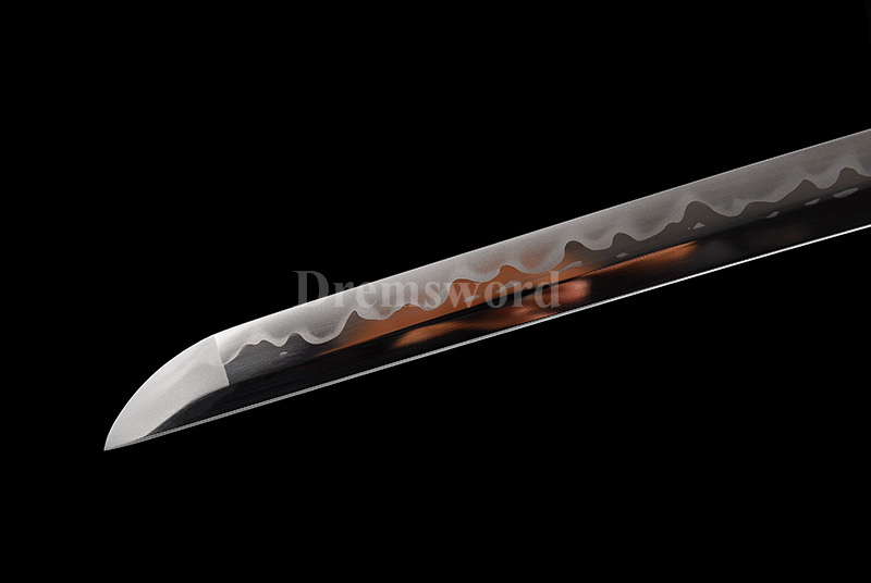 High quality Clay Tempered choji hamon T10 steel Katana Japanese samurai Sword Battle Ready full tang sharp.