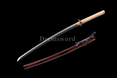 Clay Tempered choji hamon T10 steel Katana Japanese samurai red Sword Battle Ready full tang sharp Shinogi-Zukuri