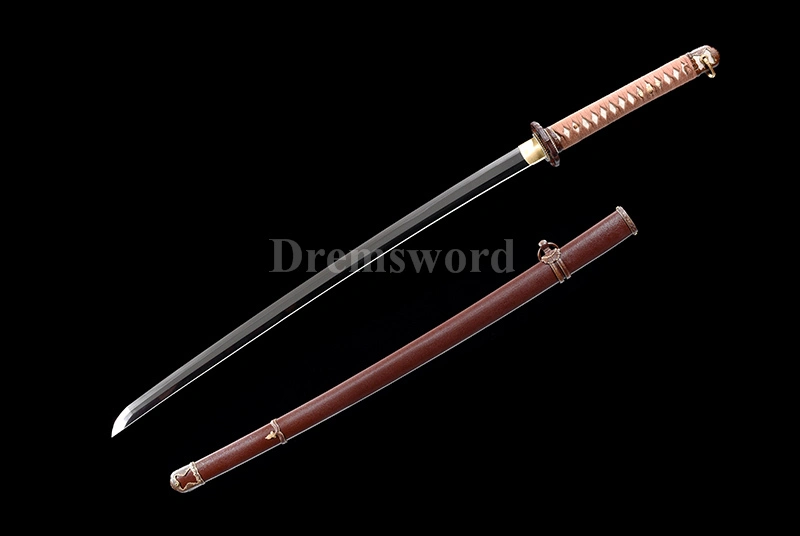 Gunto Tamahagane steel Sword Clay Tempered Full-Rayskin Saya Hazuya Polish