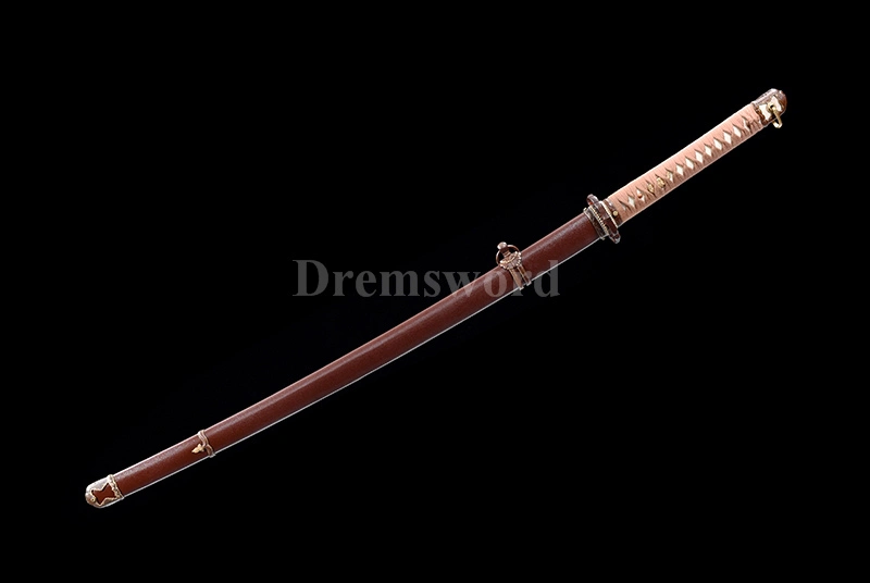 Gunto Tamahagane steel Sword Clay Tempered Full-Rayskin Saya Hazuya Polish