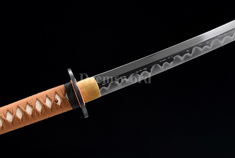 High quality Clay Tempered choji hamon T10 steel Katana Japanese samurai Sword Battle Ready full tang sharp.