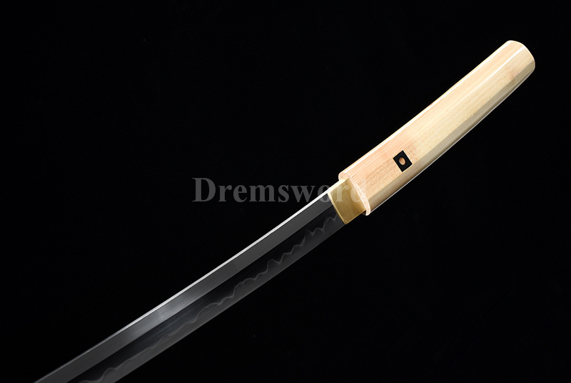 hand forged Clay tempered T10 steel japanese Shirasaya sword battle ready full tang sharp.