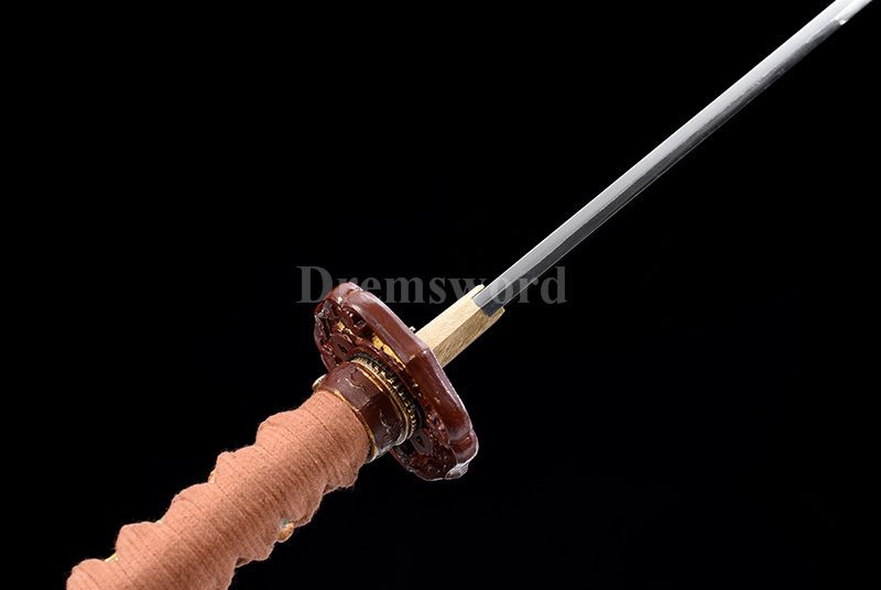 Gunto Clay Tempered 1095 high carbon steel Sword suguha hamon battle ready sharp.