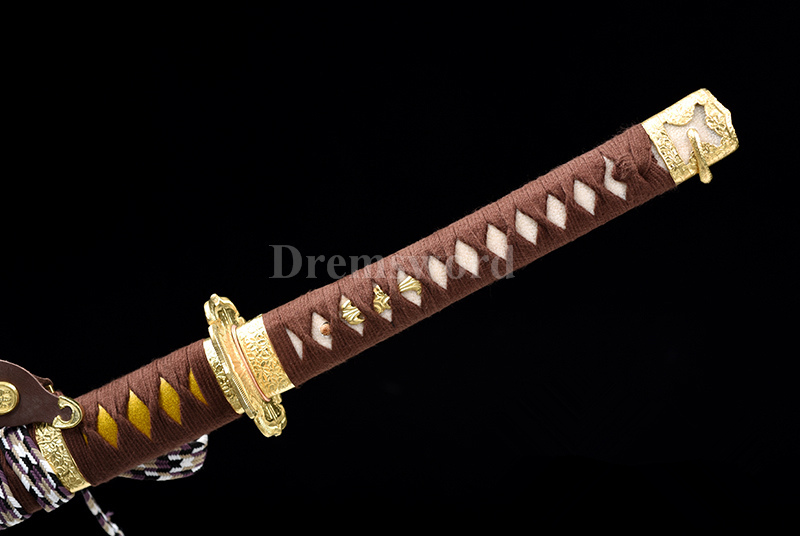 High quality hand forge Clay Tempered suguha hamon damascus folded steel tachi Japanese samurai Sword fully hand polished sharp.