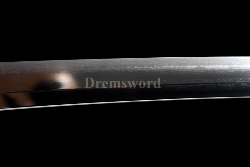 Japanese Tachi Sword Clay Tempered Folded Steel hazuya Abrasive real suguha hamon Full Tang Sharp Blade hand carved brass tsuka and saya.