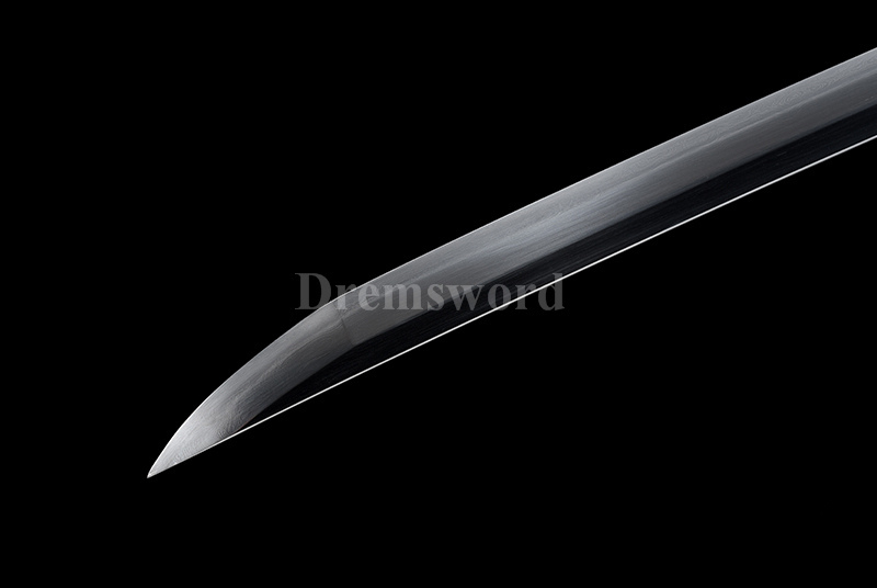 Japanese Tachi Sword Clay Tempered Folded Steel hazuya Abrasive real suguha hamon Full Tang Sharp Blade hand carved brass tsuka and saya.