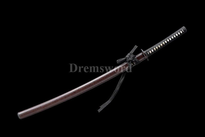 high quality hand forged clay tempered folded steel Katana Japanese Samurai Sword iron tsuba set full tang battle ready sharp.