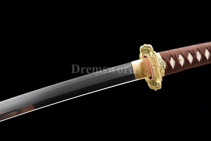 High quality hand forge Clay Tempered suguha hamon damascus folded steel tachi Japanese samurai Sword fully hand polished sharp.