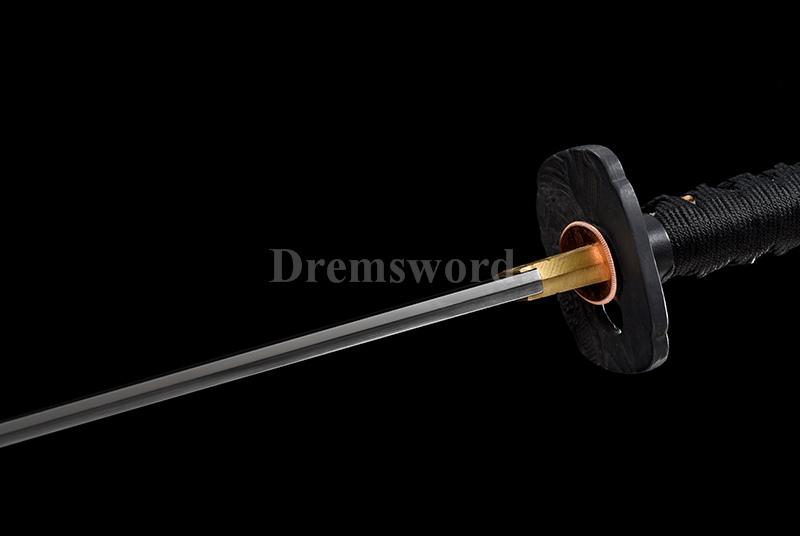 High quality L6 steel Clay Tempered Katana Japanese samurai Sword Battle Ready full tang sharp.