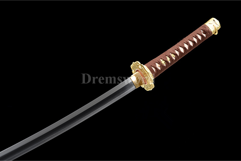 High quality hand forge Clay Tempered suguha hamon damascus folded steel tachi Japanese samurai Sword fully hand polished sharp.