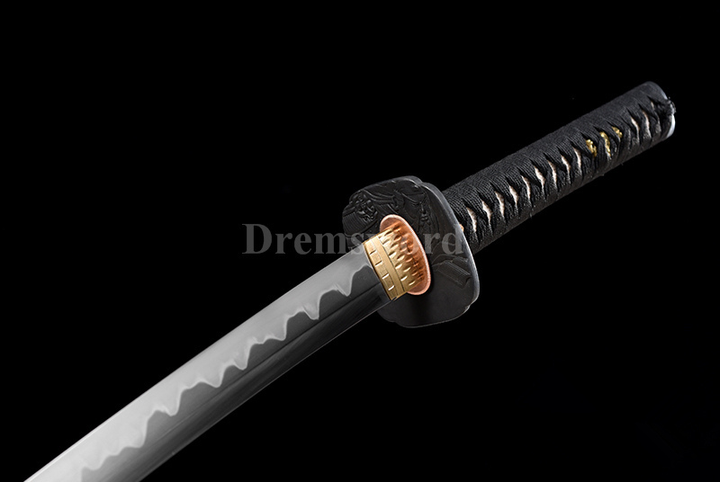 High quality L6 steel Clay Tempered Katana Japanese samurai Sword Battle Ready full tang sharp.