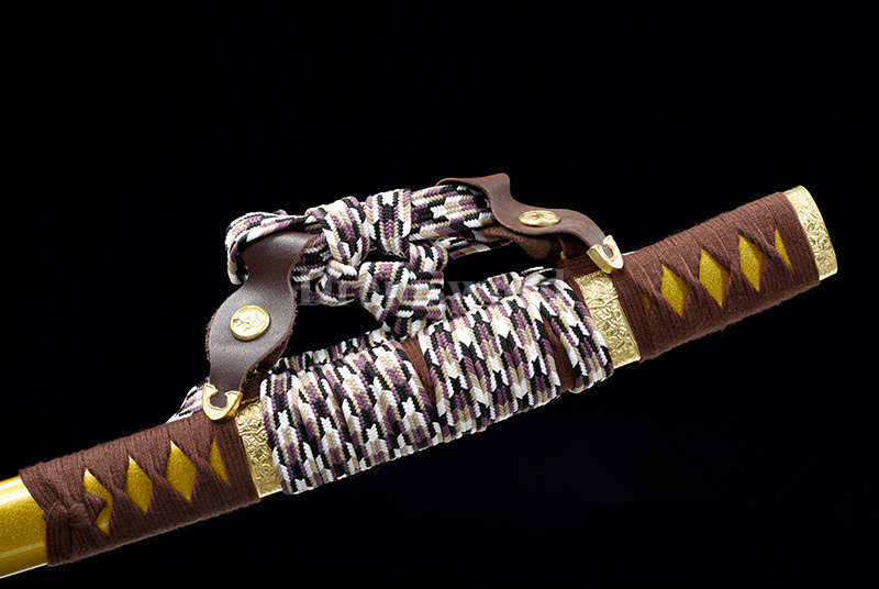 High quality hand forge Clay Tempered suguha hamon damascus folded steel tachi Japanese samurai Sword fully hand polished sharp.