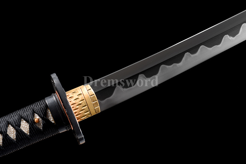 High quality L6 steel Clay Tempered Katana Japanese samurai Sword Battle Ready full tang sharp.