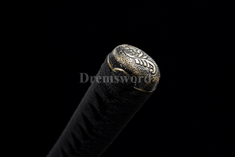 high quality hand forged clay tempered folded steel Katana Japanese Samurai Sword iron tsuba set full tang battle ready sharp.