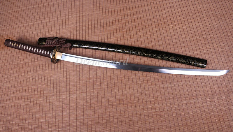 Dremsword hand forge damascus folded steel unokubi-zukuri katana  razor sharpjapanese samurai sword full tang.