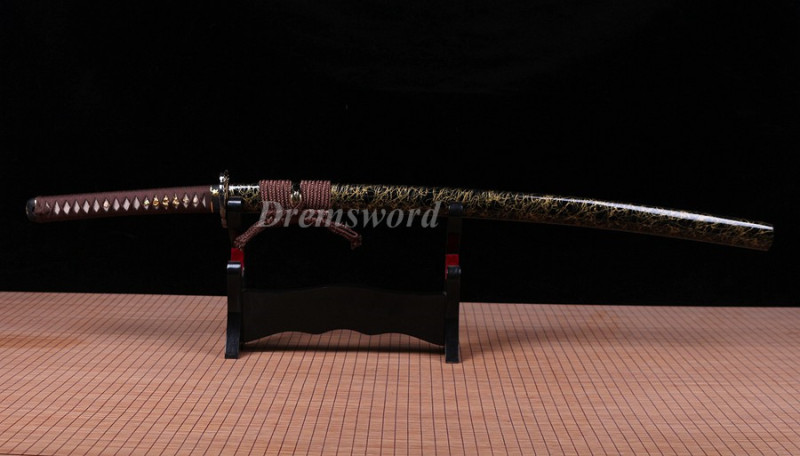 Dremsword hand forge damascus folded steel unokubi-zukuri katana  razor sharpjapanese samurai sword full tang.