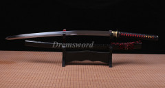 Handmade 1095 High Carbon Steel Kogarasu Maru razor sharp katana japanese samurai sword full tang battle ready black