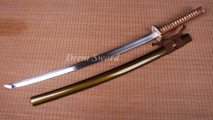 High quality katana sword real Clay tempered japanese samurai sword hamon T10 steel full tang sharp battle ready.Drem4134