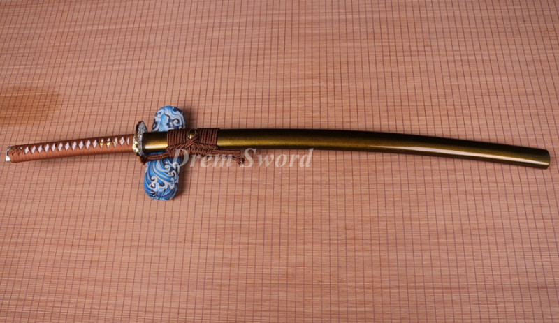 High quality katana sword real Clay tempered japanese samurai sword hamon T10 steel full tang sharp battle ready.Drem4134
