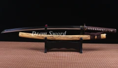 High quality Clay tempered T10 steel japanese samurai katana sword CHOJI hamon full tang battle ready sharp Shinogi-Zukuri brown