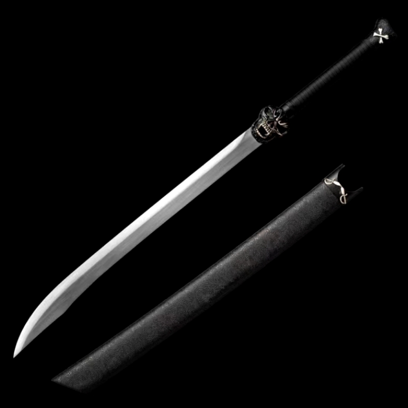 1095 High Carbon Steel Chinese Dao (绣春刀) Full Tang Sword Battle Ready Leather Drem293.