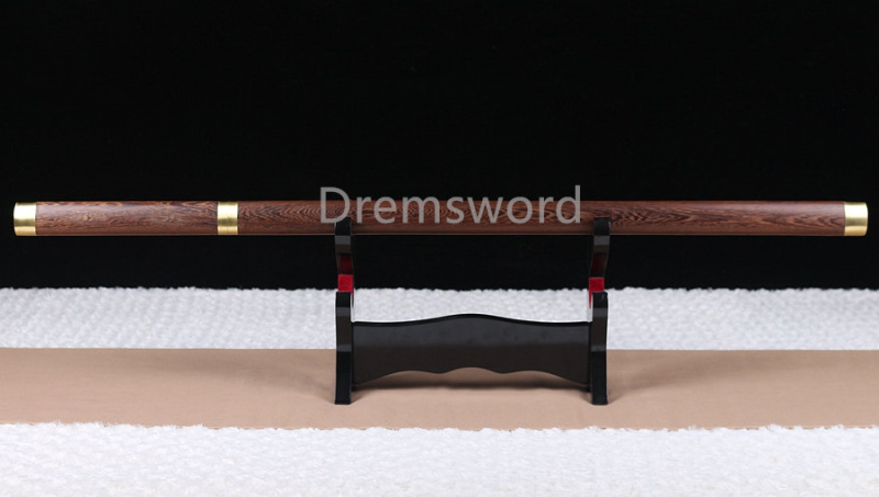 Clay Tempered T10 Steel Japanese Samurai Sword Katana Rosewood Shirasaya Sharp. Drem4109.