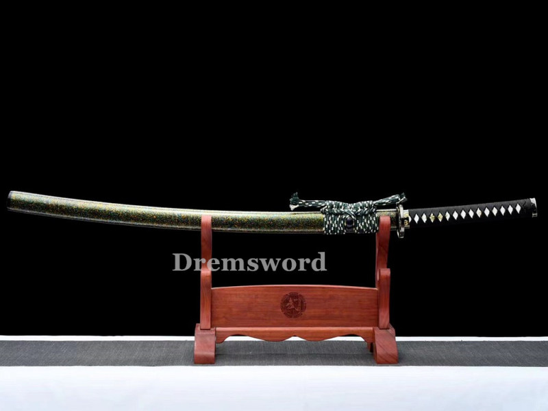 High quality Bluing Blade Katana Japanese Samurai Sword 1095 High Carbon Steel full tang battle ready sharp alloy tsuba Drem2114.
