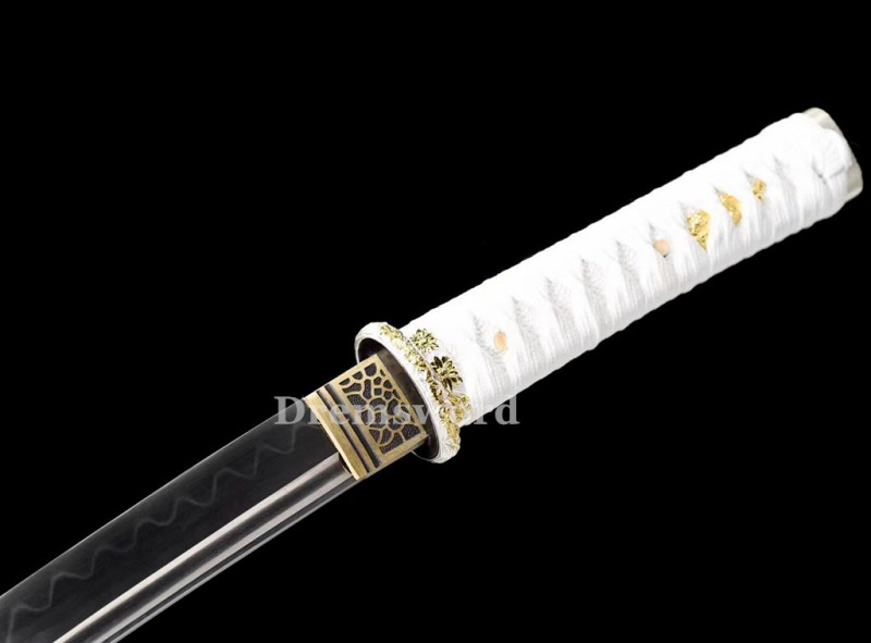 High quality Clay tempered T10 steel japanese samurai wakizashi sword  full tang battle ready sharp Drem6234.