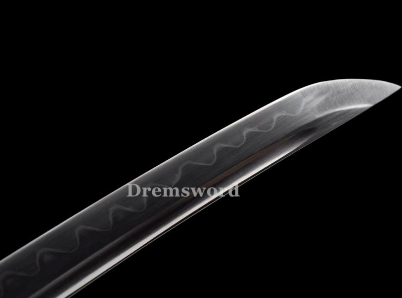 High quality Clay tempered T10 steel japanese samurai wakizashi sword  full tang battle ready sharp Drem6234.