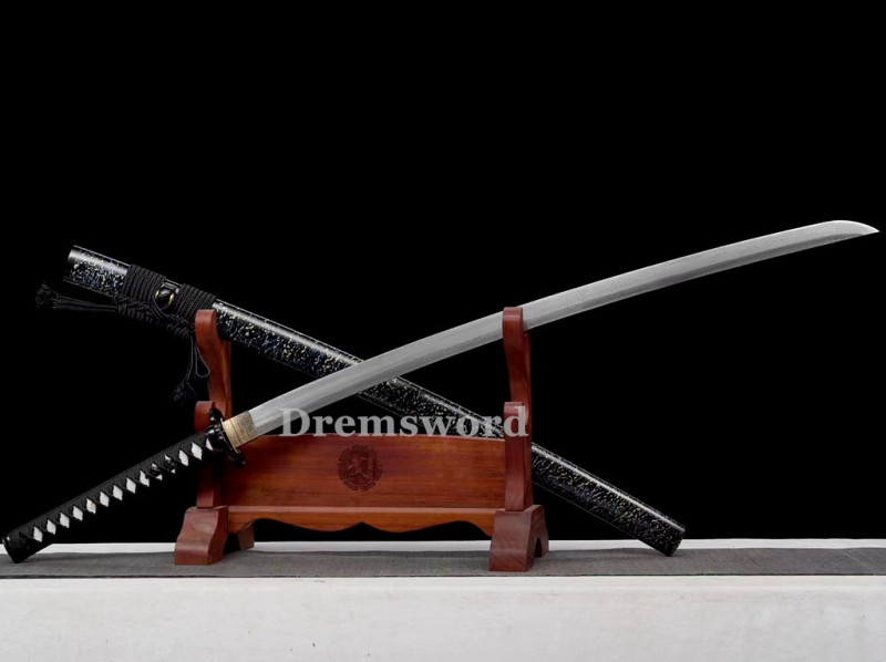 Handmade damascus folded steel sharp japanese samurai katana sword Drem3119.