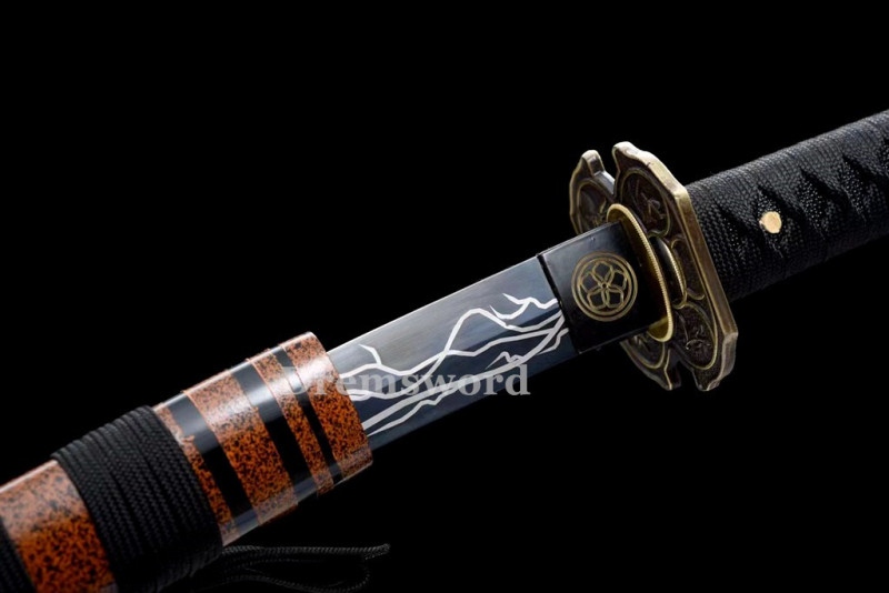 High quality tanto Japanese Samurai Mini Knife Sword 1095 High Carbon Steel full tang sharp alloy tsuba Drem2116.