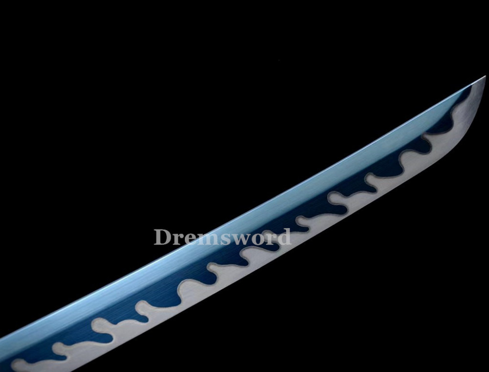 High quality Bluing Blade Katana Japanese Samurai Sword 1095 High Carbon Steel full tang battle ready sharp alloy tsuba Drem2114.