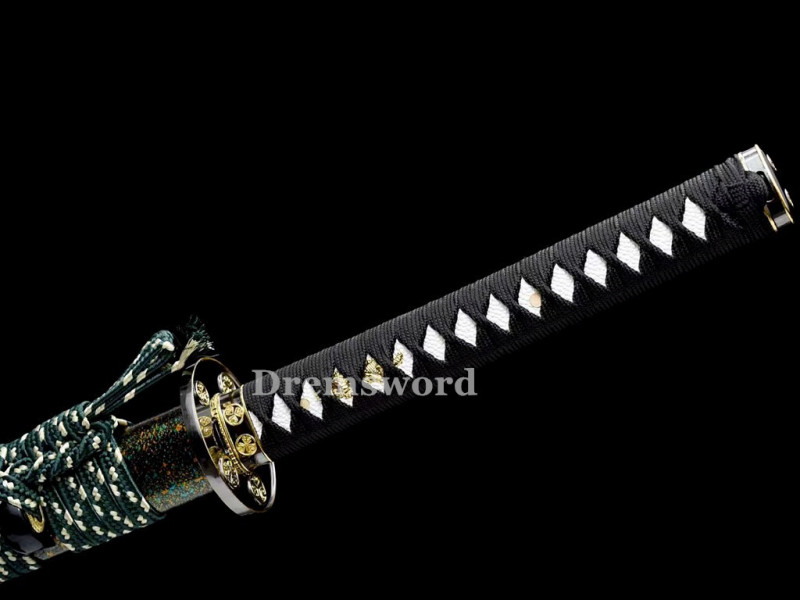 High quality Bluing Blade Katana Japanese Samurai Sword 1095 High Carbon Steel full tang battle ready sharp alloy tsuba Drem2114.