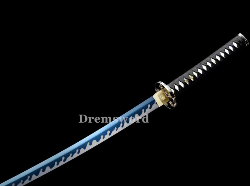 High quality Bluing Blade Katana Japanese Samurai Sword 1095 High Carbon Steel full tang battle ready sharp alloy tsuba Drem2114.