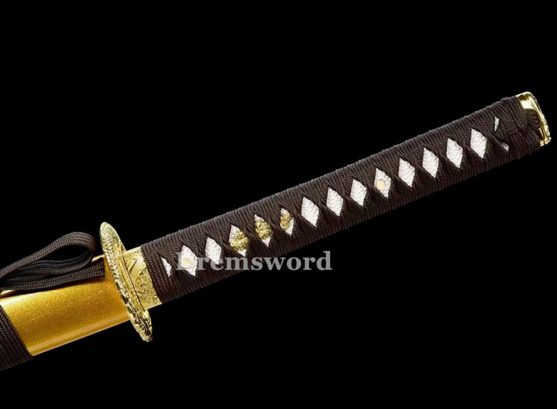 High quality Katana Japanese Samurai Sword 1095 High Carbon Steel full tang battle ready sharp alloy tsuba. Drem2117.