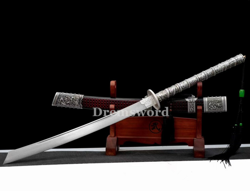 Rare Top quality Chinese qing dynasty dao    laminated folded Steel Battle Ready Kang Xi Saber 康熙战刀 Sharp Broadsword. Drem3112.