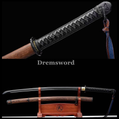 High quality Katana Japanese Samurai Sword (98军刀) 1095 High Carbon Steel full tang battle ready sharp alloy tsuba Shinogi-Zukuri coffee