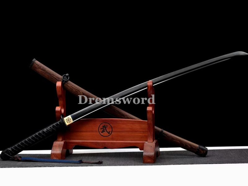 High quality Katana Japanese Samurai Sword (98军刀）1095 High Carbon Steel full tang battle ready sharp alloy tsuba Drem2105.