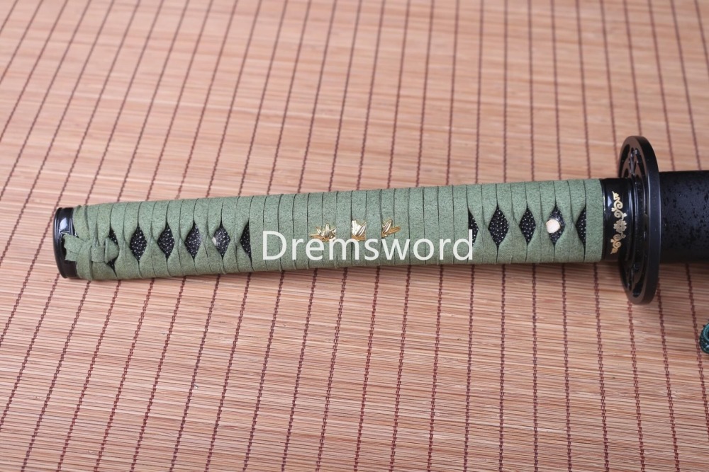 Folded Steel Clay Tempered Samurai Katana japanese sword real hamon full tang.Drem745.