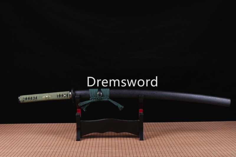 Folded Steel Clay Tempered Samurai Katana japanese sword real hamon full tang.Drem745.