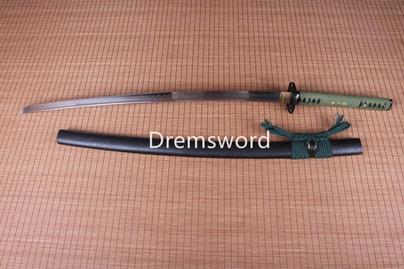 Folded Steel Clay Tempered Samurai Katana japanese sword real hamon full tang.Drem745.