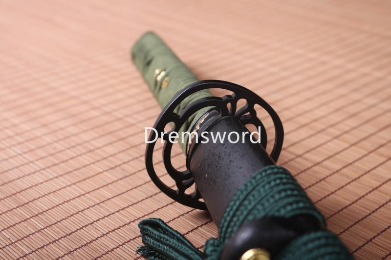 Folded Steel Clay Tempered Samurai Katana japanese sword real hamon full tang.Drem745.