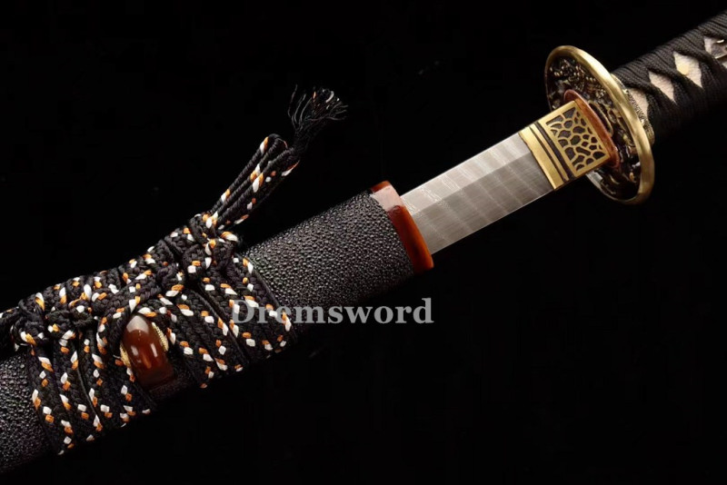 Handmade damascus folded steel sharp japanese samurai katana sword battle ready Drem3120.