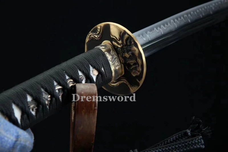 High quality Clay tempered T10 steel japanese samurai 斩马刀wakizashi sword  full tang battle ready sharp Drem6236.