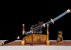 High quality Clay tempered T10 steel japanese samurai katana tachi sword Shinogi Zukuri full tang blue battle ready sharp