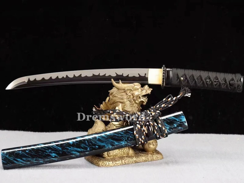 High quality Tanto Japanese Samurai Sword 1095 High Carbon Steel full tang  Mini Knife Sharp IronTsuba.Drem2118.