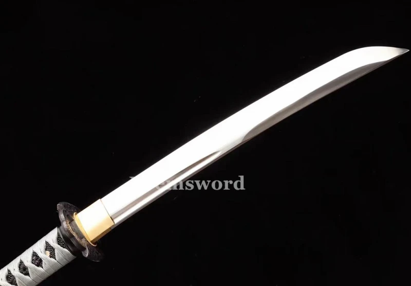 High quality Wakizashi Japanese Samurai Sword 1095 High Carbon Steel full tang battle ready sharp alloy tsuba.Drem2120.