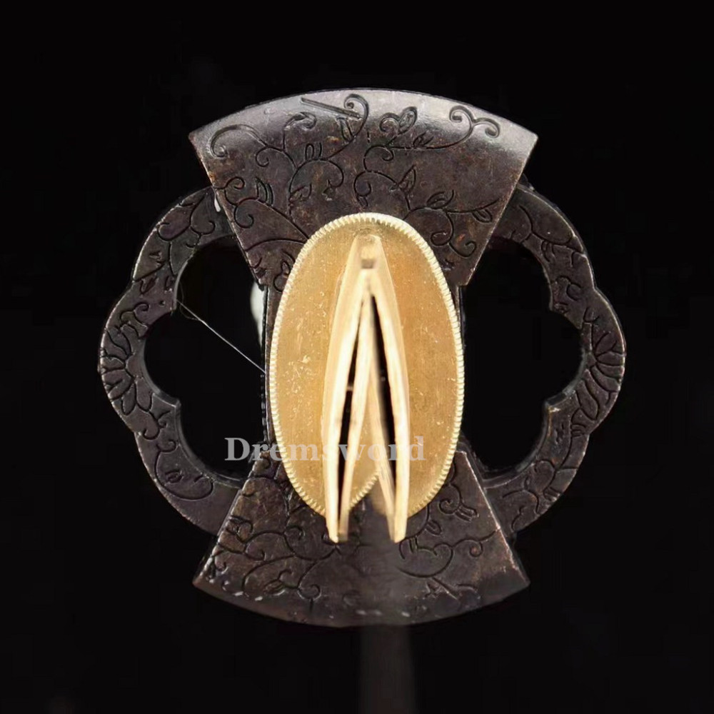 High quality Wakizashi Japanese Samurai Sword 1095 High Carbon Steel full tang battle ready sharp alloy tsuba.Drem2120.