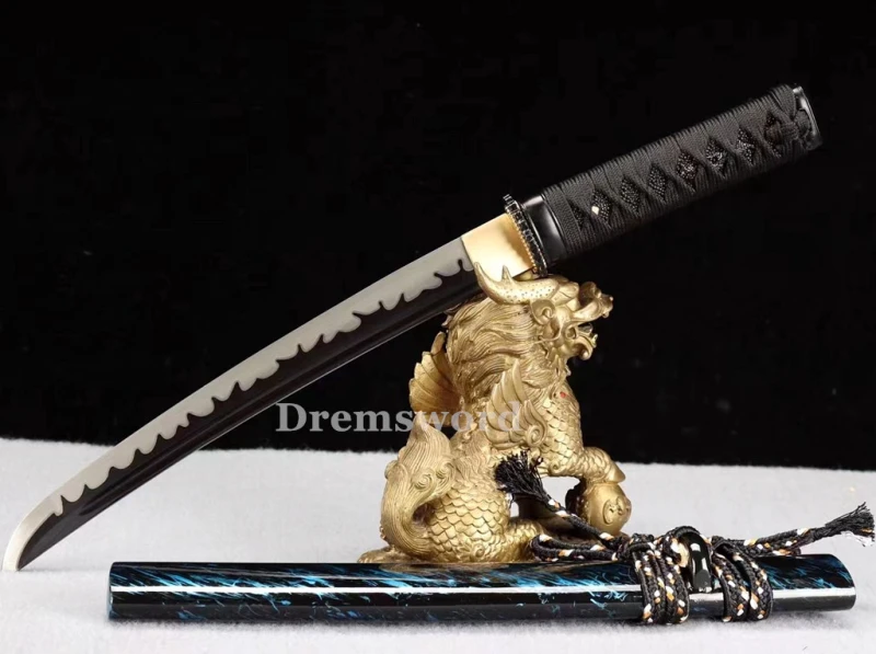 High quality Tanto Japanese Samurai Sword 1095 High Carbon Steel full tang  Mini Knife Sharp IronTsuba.Drem2118.