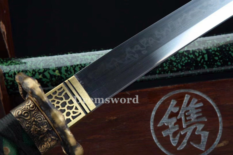 High Quality Clay tempered T10 Steel Japanese Samurai Katana Sword Real hamon full tang battle ready sharp.Drem6238.